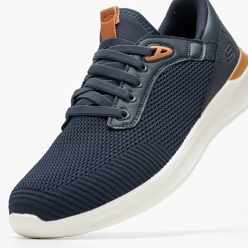Ανδρικά Παπούτσια Casual 210406 Μπλε ECOleather-Ύφασμα Skechers