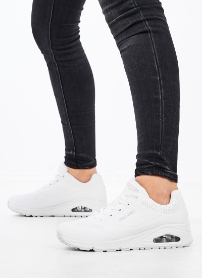 Γυναικεία Παπούτσια Casual 149752 Άσπρο Ύφασμα Skechers