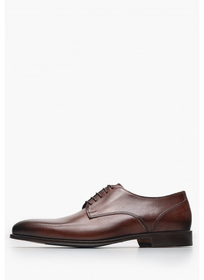 Ανδρικά Παπούτσια Δετά A7521 Μαύρο Δέρμα Boss shoes