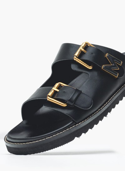 Γυναικεία Flats Rachel.Penny Μαύρο ECOleather Mexx