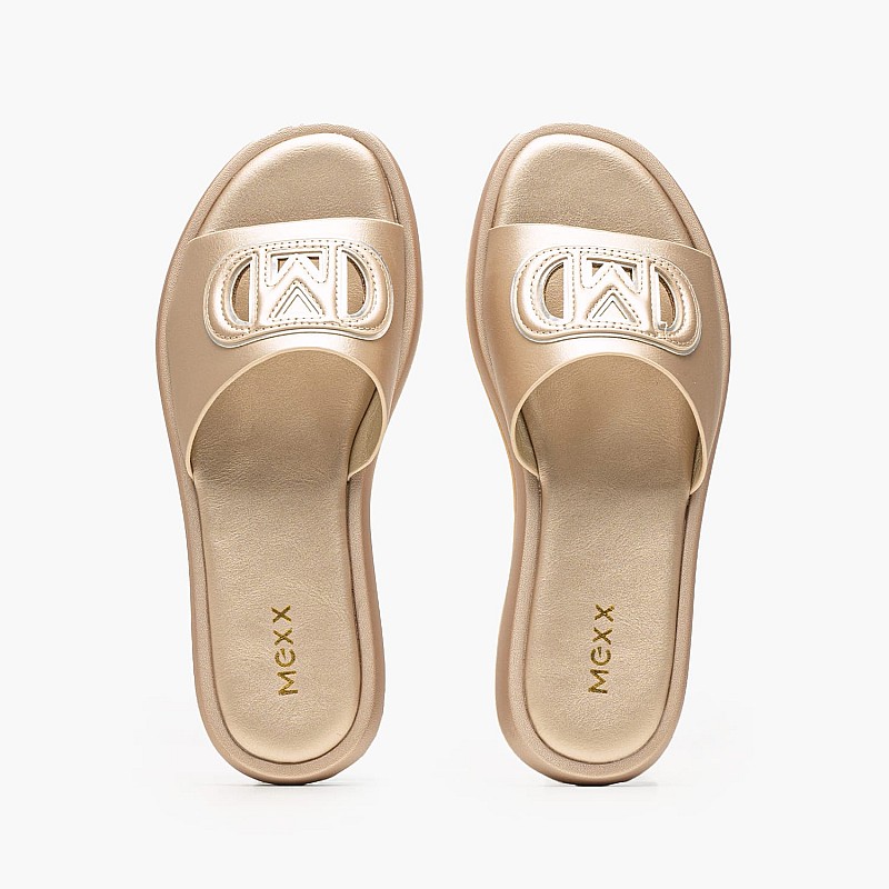 Γυναικεία Flats Rosa.Pacha Χρυσό ECOleather Mexx