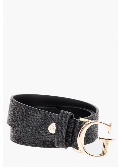 Γυναικείες Ζώνες 9115 Μαύρο ECOleather Guess