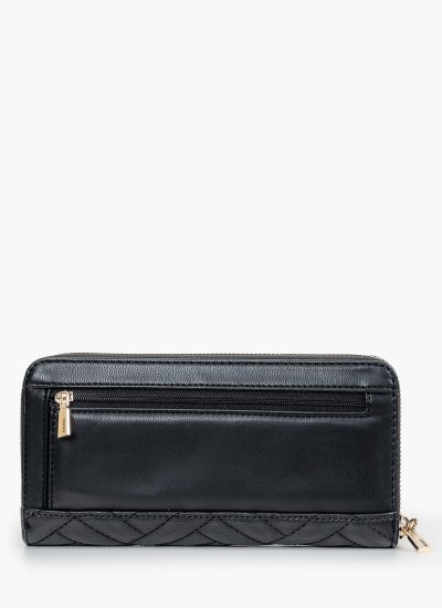 Γυναικεία Πορτοφόλια Emilee.Zip Μαύρο ECOleather Guess