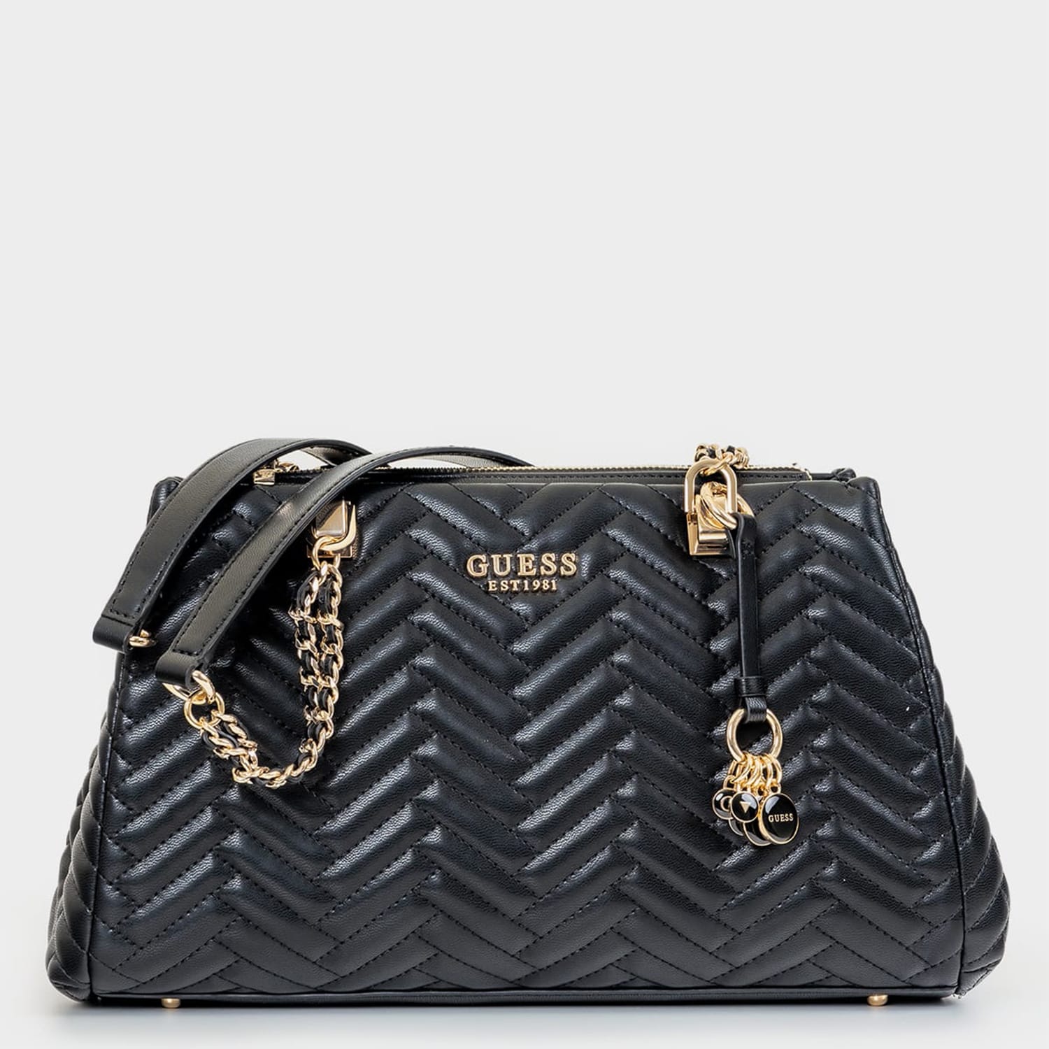 Γυναικείες Τσάντες Anning.Satchel Μαύρο ECOleather Guess