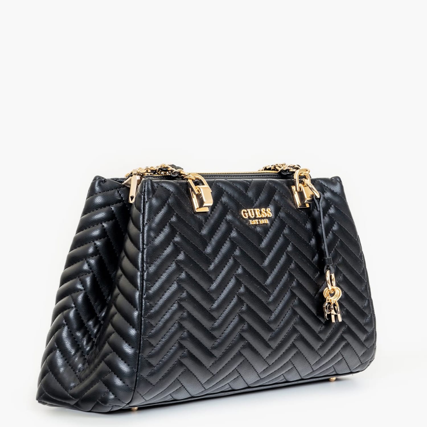 Γυναικείες Τσάντες Anning.Satchel Μαύρο ECOleather Guess