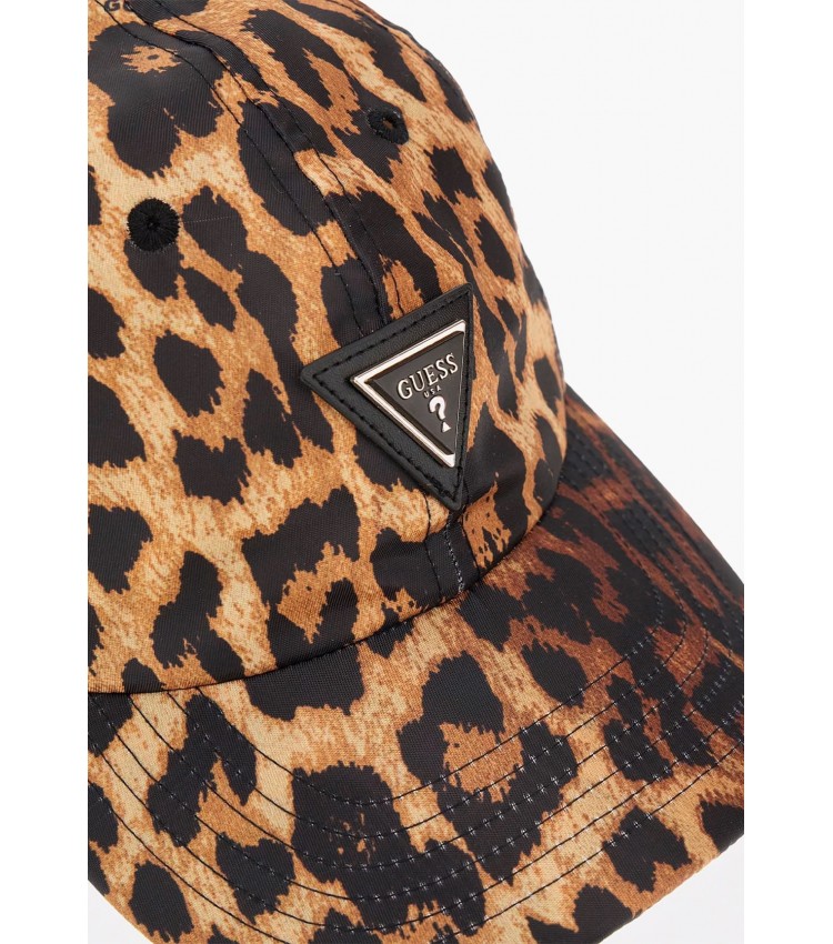 Γυνακεία Καπέλα Baseball.Leo Leopard Ύφασμα Guess Γυνακεία Καπέλα Baseball.Leo Leopard Ύφασμα Guess