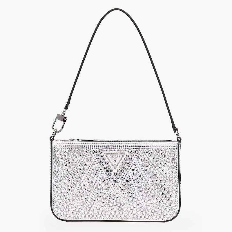 Γυναικείες Τσάντες Beauvoir.Zip Ασημί Strass Guess