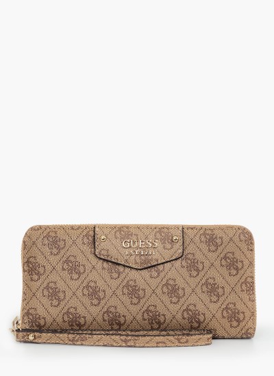 Γυναικεία Πορτοφόλια Emilee.Zip Μαύρο ECOleather Guess