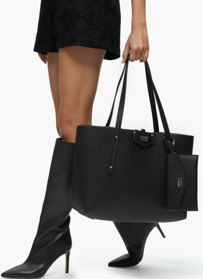 Γυναικεία Πορτοφόλια Emilee.Zip Μαύρο ECOleather Guess