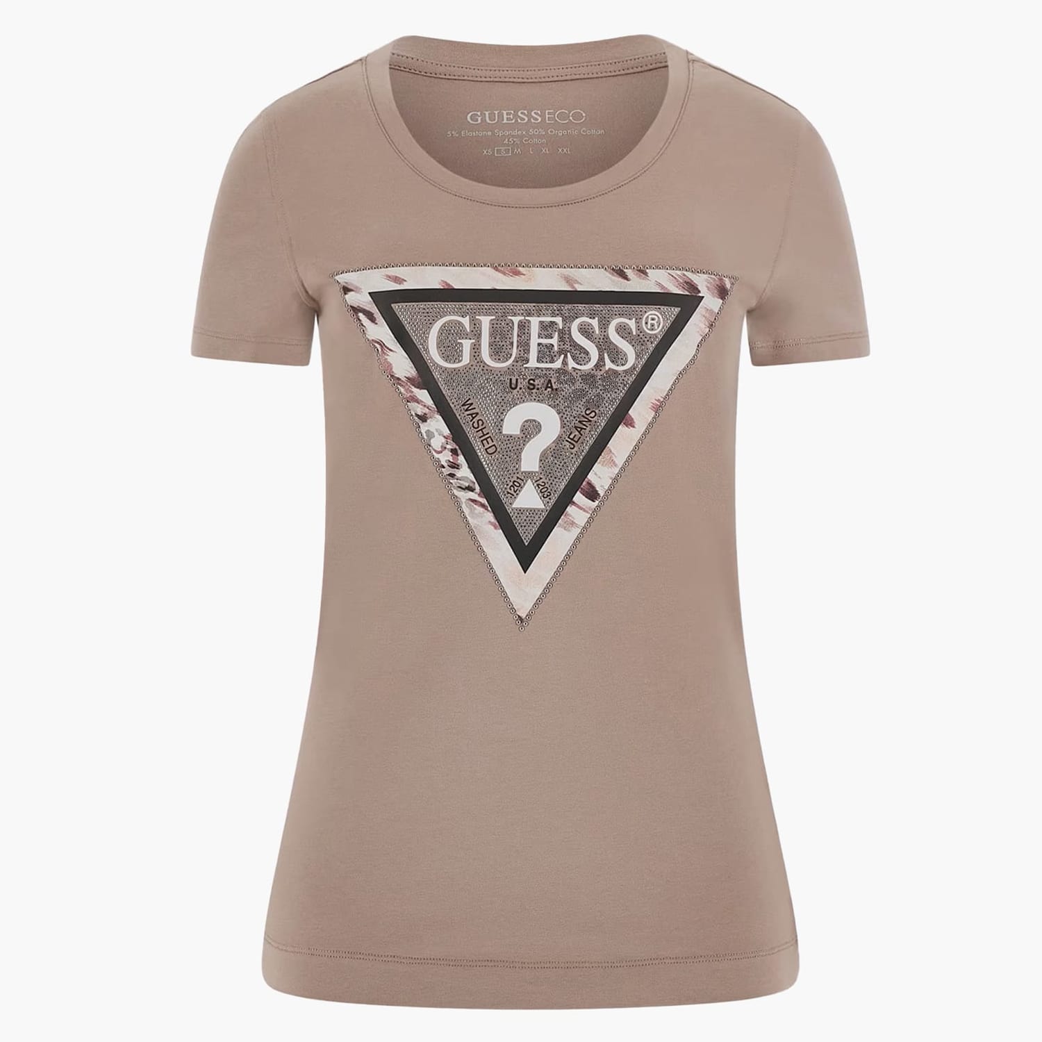Γυναικείες Μπλούζες - Τοπ Cheeta.Triangle Καφέ Βαμβάκι Guess