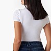 Women T-Shirts - Tops Cheeta.Triangle White Cotton Guess
