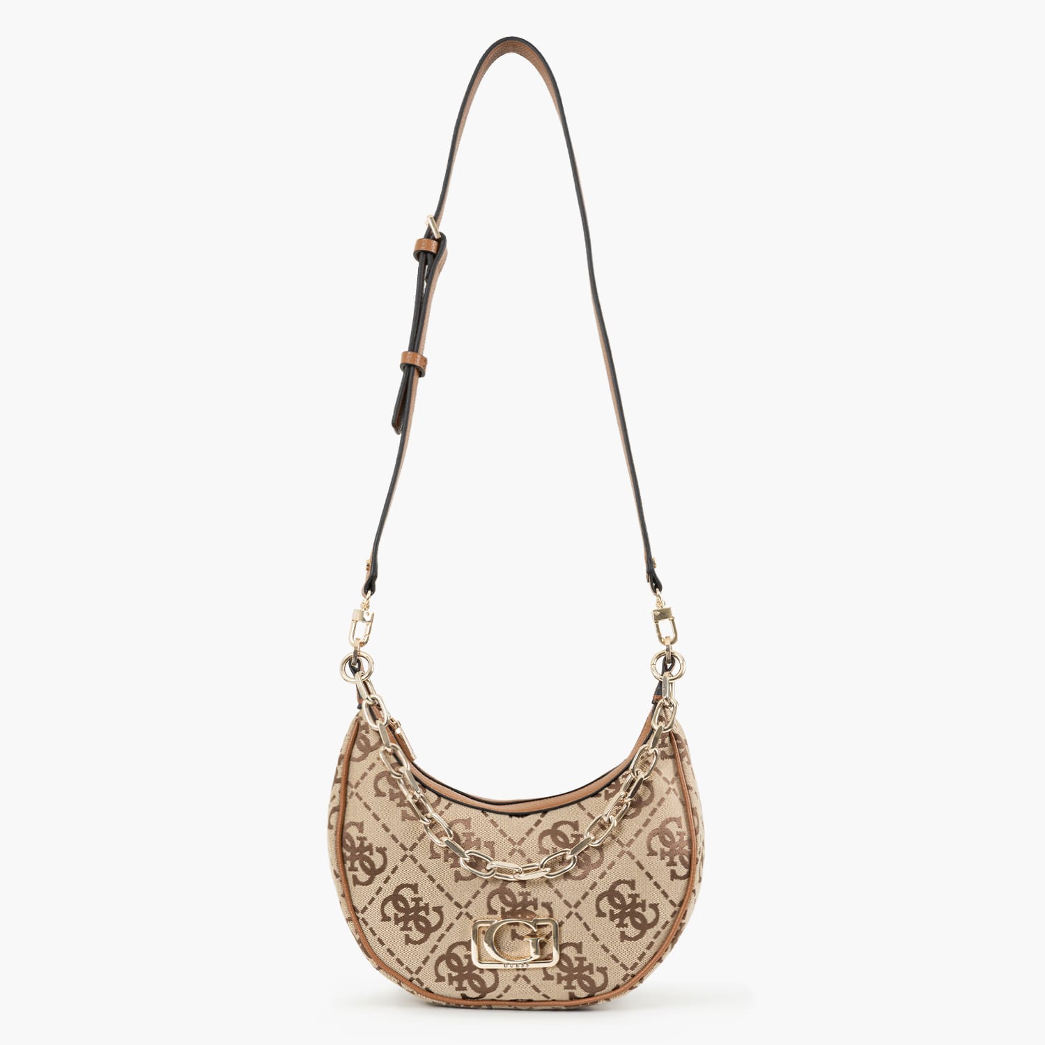 Γυναικείες Τσάντες Circe.Hobo Μπεζ Ύφασμα Guess