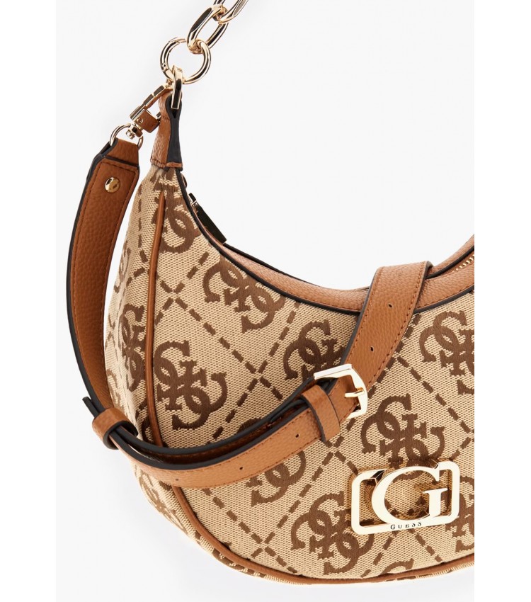 Γυναικείες Τσάντες Circe.Hobo Μπεζ Ύφασμα Guess Γυναικείες Τσάντες Circe.Hobo Μπεζ Ύφασμα Guess
