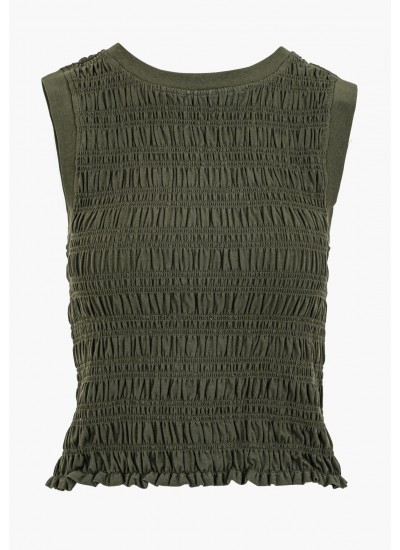 Γυναικείες Μπλούζες - Τοπ Claire.Smock Πράσινο Modal Guess