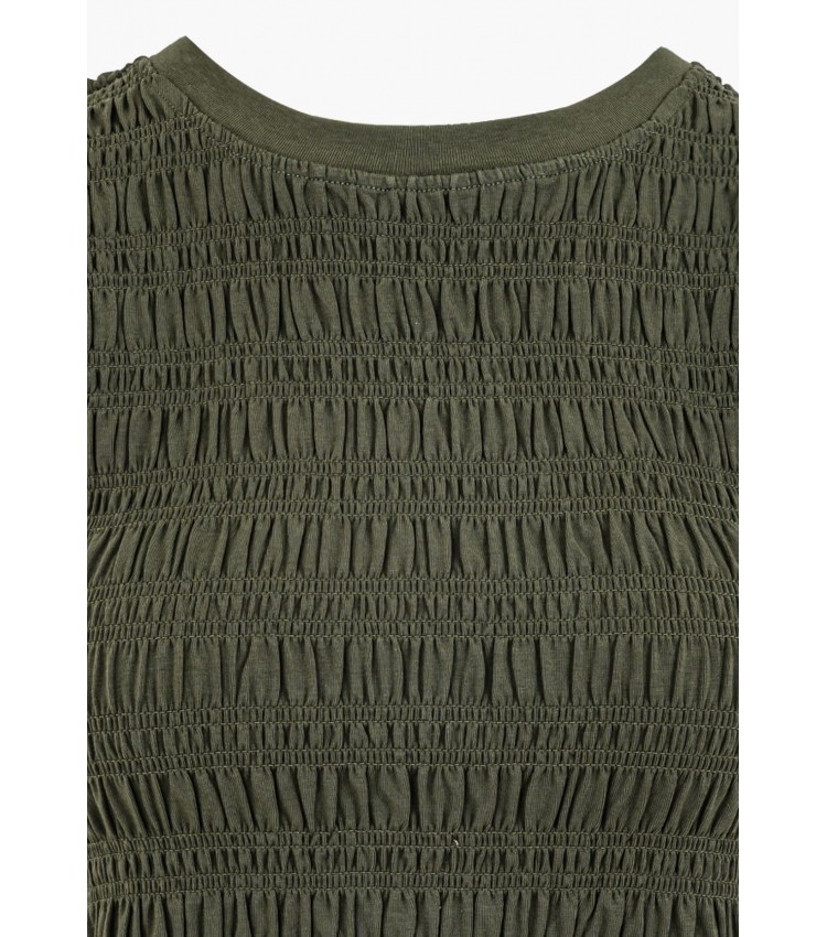 Γυναικείες Μπλούζες - Τοπ Claire.Smock Πράσινο Modal Guess Γυναικείες Μπλούζες - Τοπ Claire.Smock Πράσινο Modal Guess