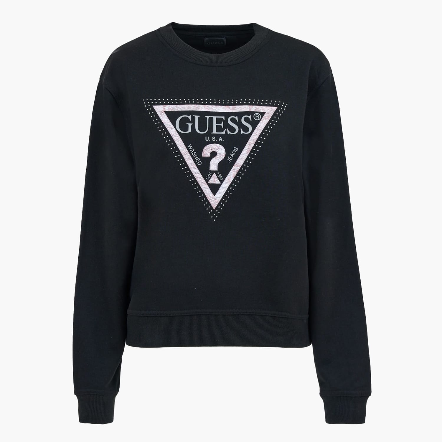 Women's Footers Cn.Python Black Cotton Guess