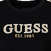 Women T-Shirts - Tops Cropped.Washed Black Cotton Guess Women T-Shirts - Tops Cropped.Washed Black Cotton Guess