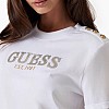 Γυναικείες Μπλούζες - Τοπ Cropped.Washed Άσπρο Βαμβάκι Guess Γυναικείες Μπλούζες - Τοπ Cropped.Washed Άσπρο Βαμβάκι Guess
