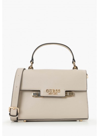 Γυναικείες Τσάντες Eco.Aldith Μπεζ ECOleather Guess