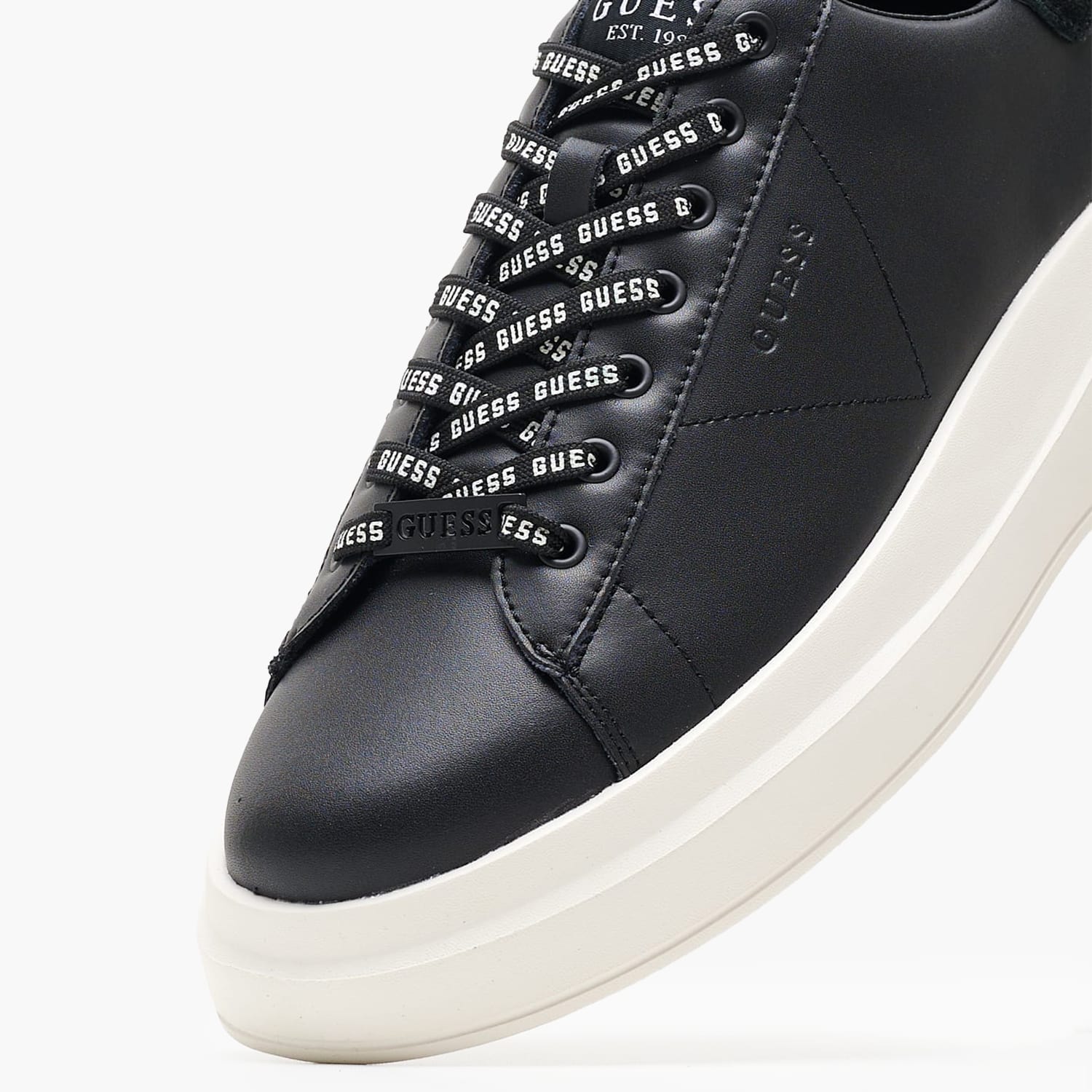Ανδρικά Παπούτσια Casual Elba.B.2 Μαύρο Δέρμα Guess
