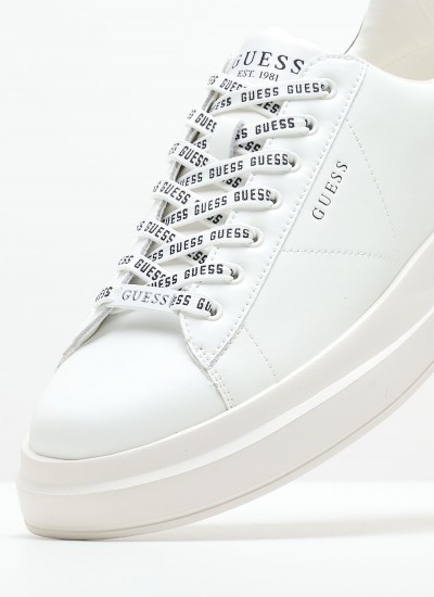 Ανδρικά Παπούτσια Casual Elba Άσπρο Δέρμα Guess