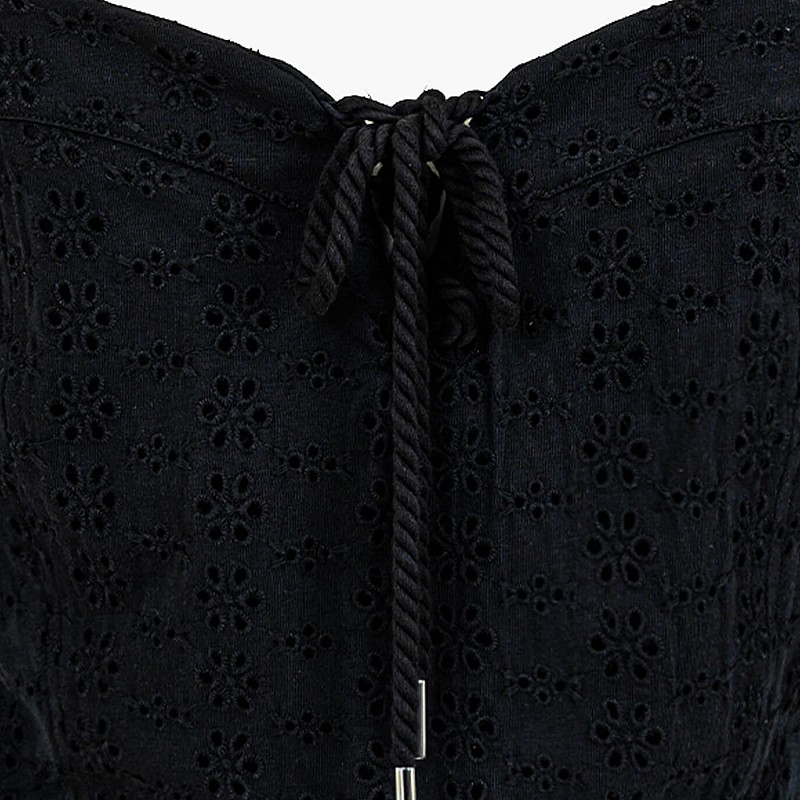 Women T-Shirts - Tops Eliane.Puffed Black Cotton Guess