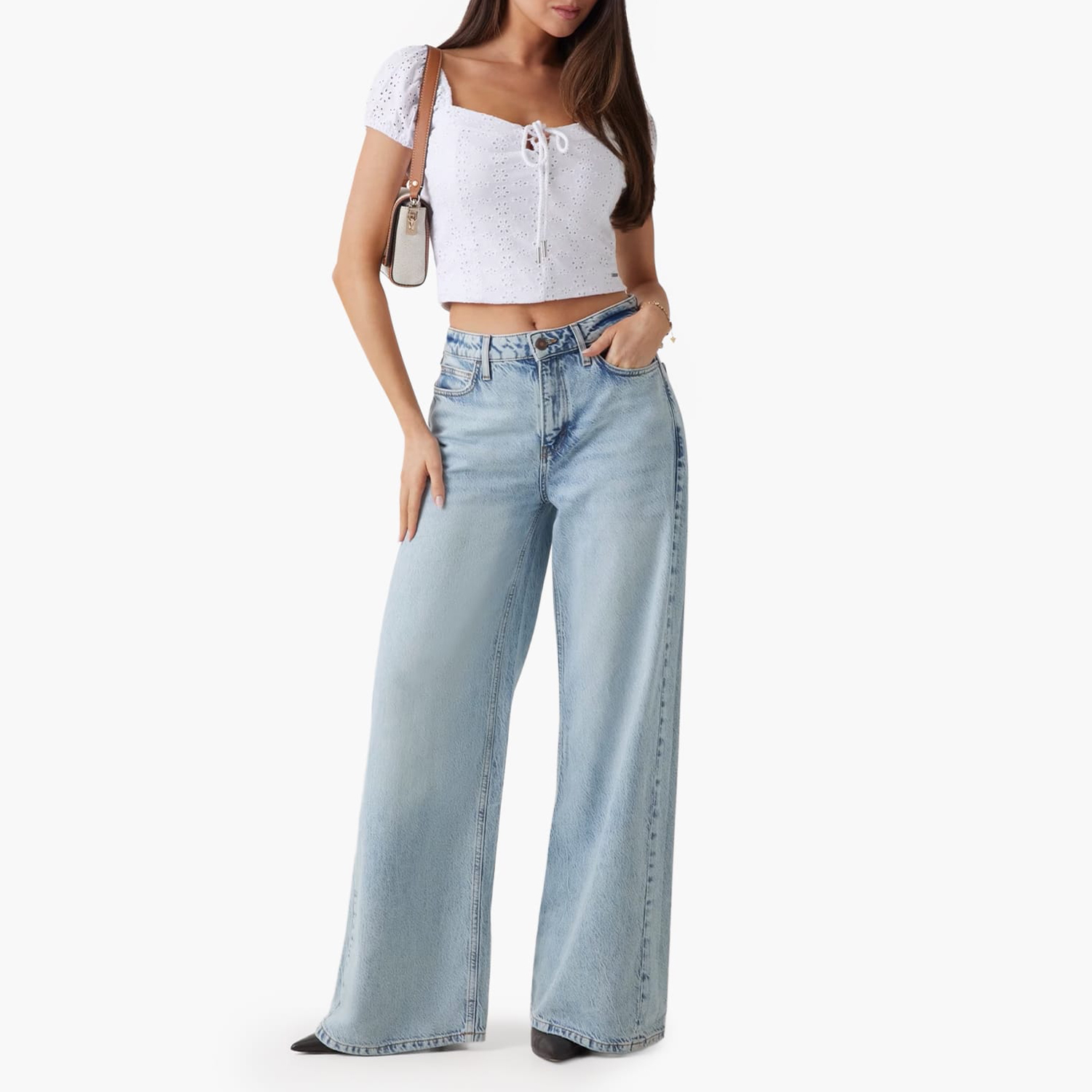 Γυναικείες Μπλούζες - Τοπ Eliane.Puffed Άσπρο Βαμβάκι Guess Γυναικείες Μπλούζες - Τοπ Eliane.Puffed Άσπρο Βαμβάκι Guess