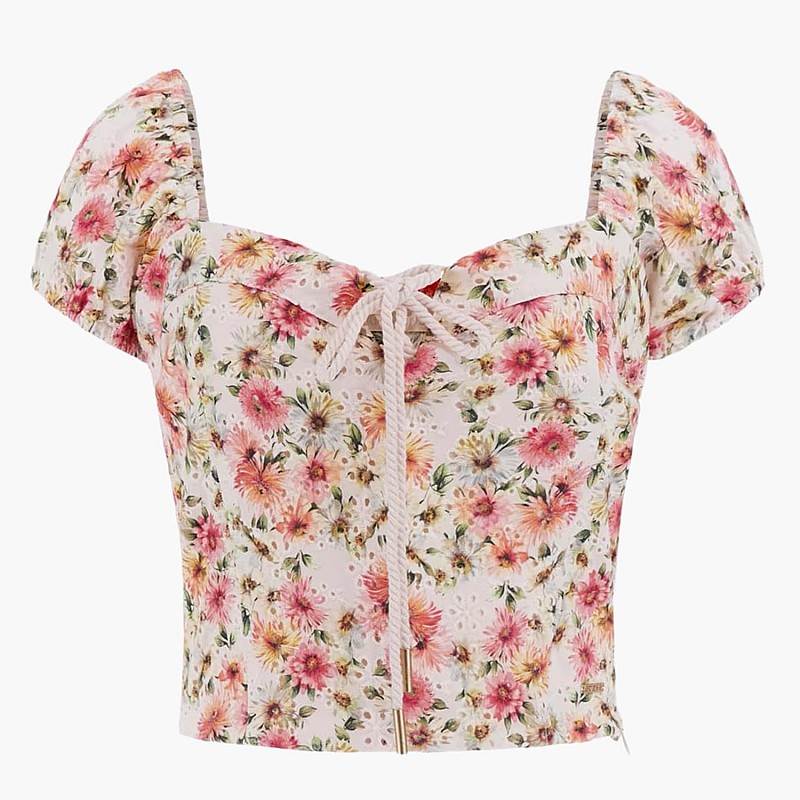 Women T-Shirts - Tops Eliane.Puffed Multi Cotton Guess