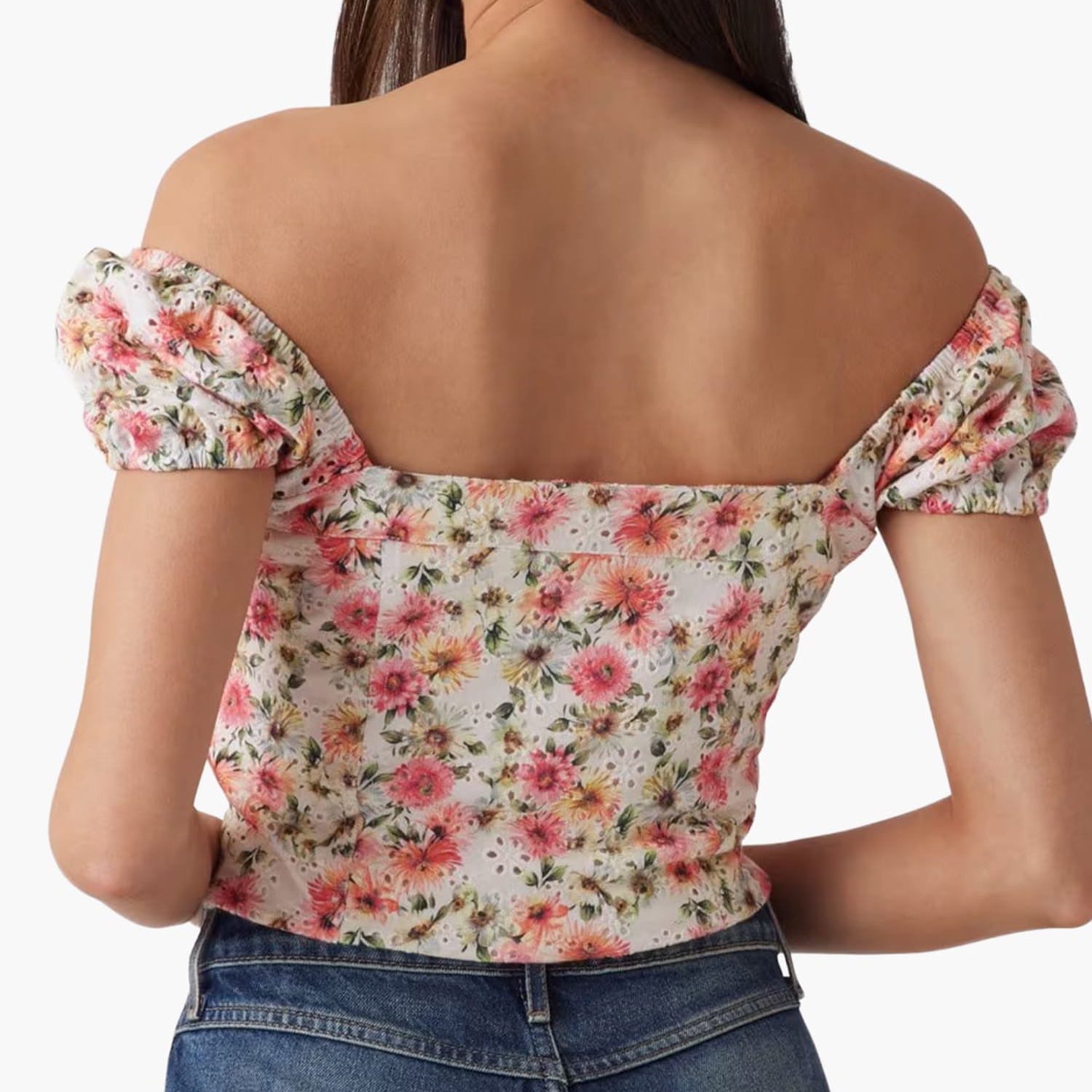 Γυναικείες Μπλούζες - Τοπ Eliane.Puffed Multi Βαμβάκι Guess Γυναικείες Μπλούζες - Τοπ Eliane.Puffed Multi Βαμβάκι Guess