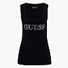 Γυναικείες Μπλούζες - Τοπ Embellished.Tank Μαύρο Βαμβάκι Guess Γυναικείες Μπλούζες - Τοπ Embellished.Tank Μαύρο Βαμβάκι Guess
