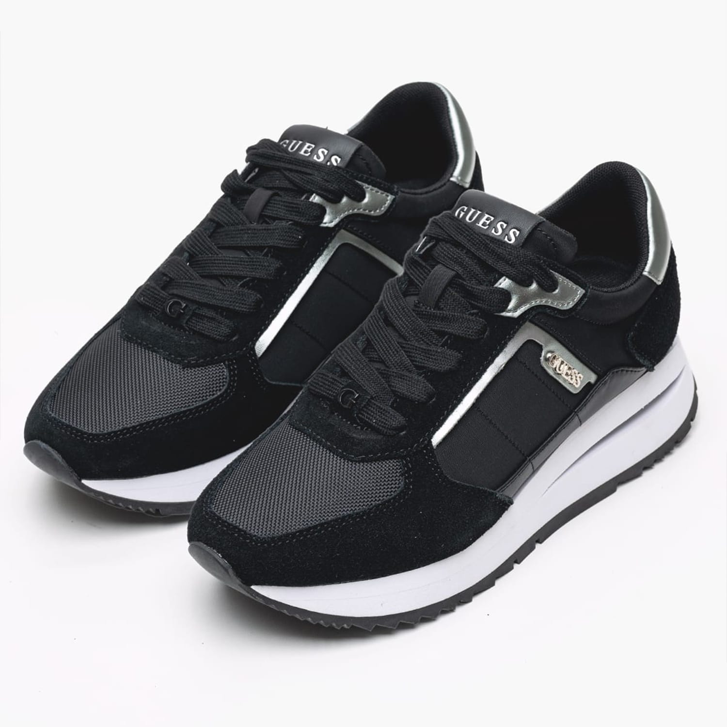 Γυναικεία Παπούτσια Casual Energy Μαύρο Δέρμα-Ύφασμα Guess Γυναικεία Παπούτσια Casual Energy Μαύρο Δέρμα-Ύφασμα Guess