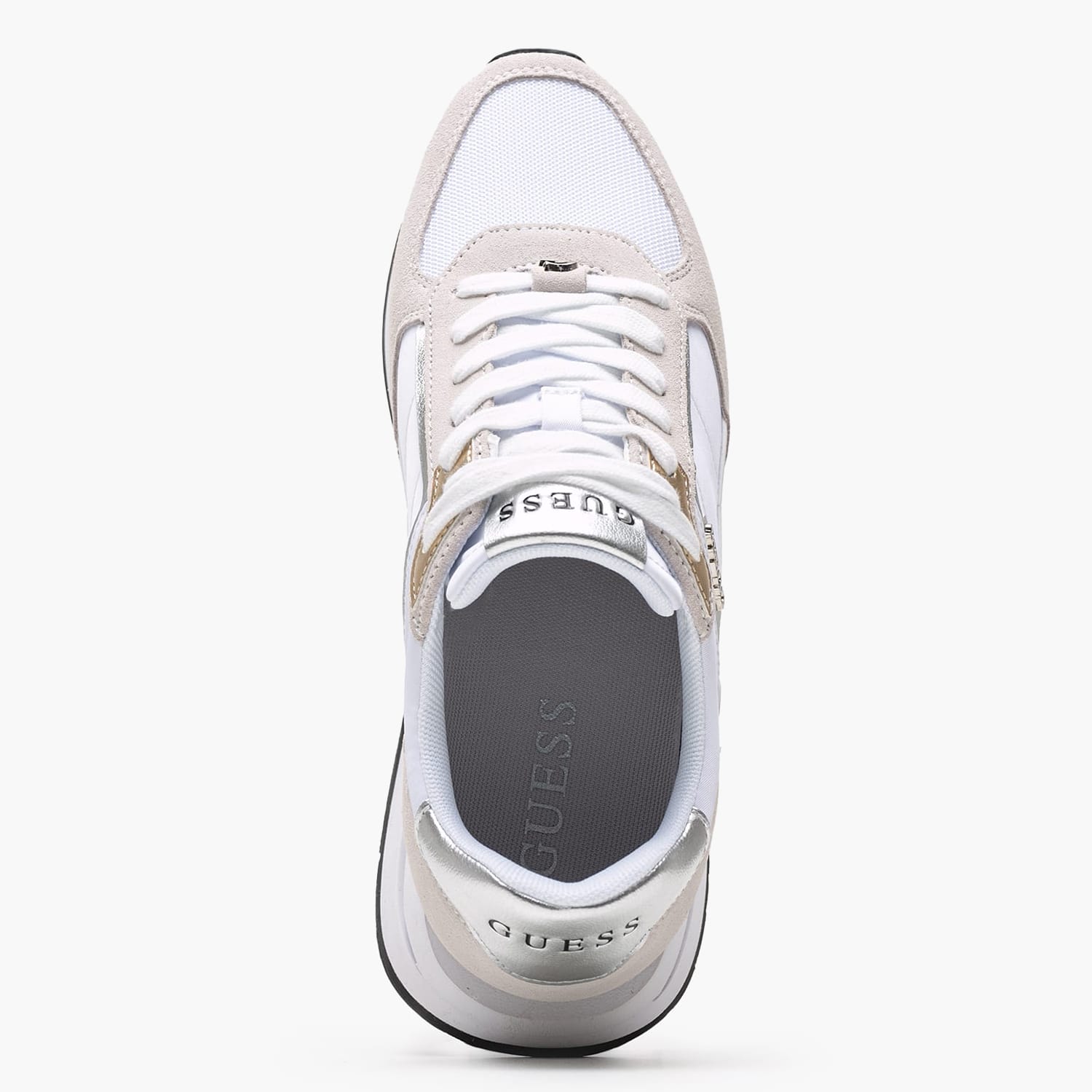 Women Casual Shoes Energy White Leather-Fabric Guess Women Casual Shoes Energy White Leather-Fabric Guess