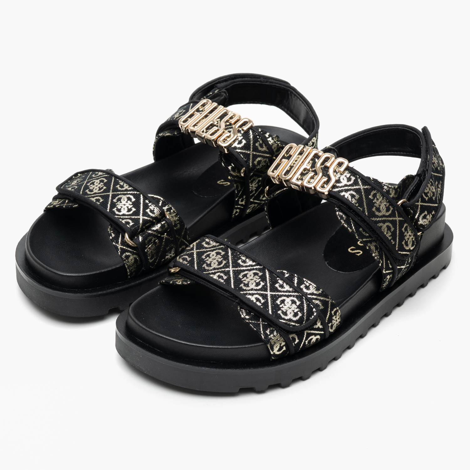 Γυναικεία Flats Fabelis Μαύρο Ύφασμα Guess