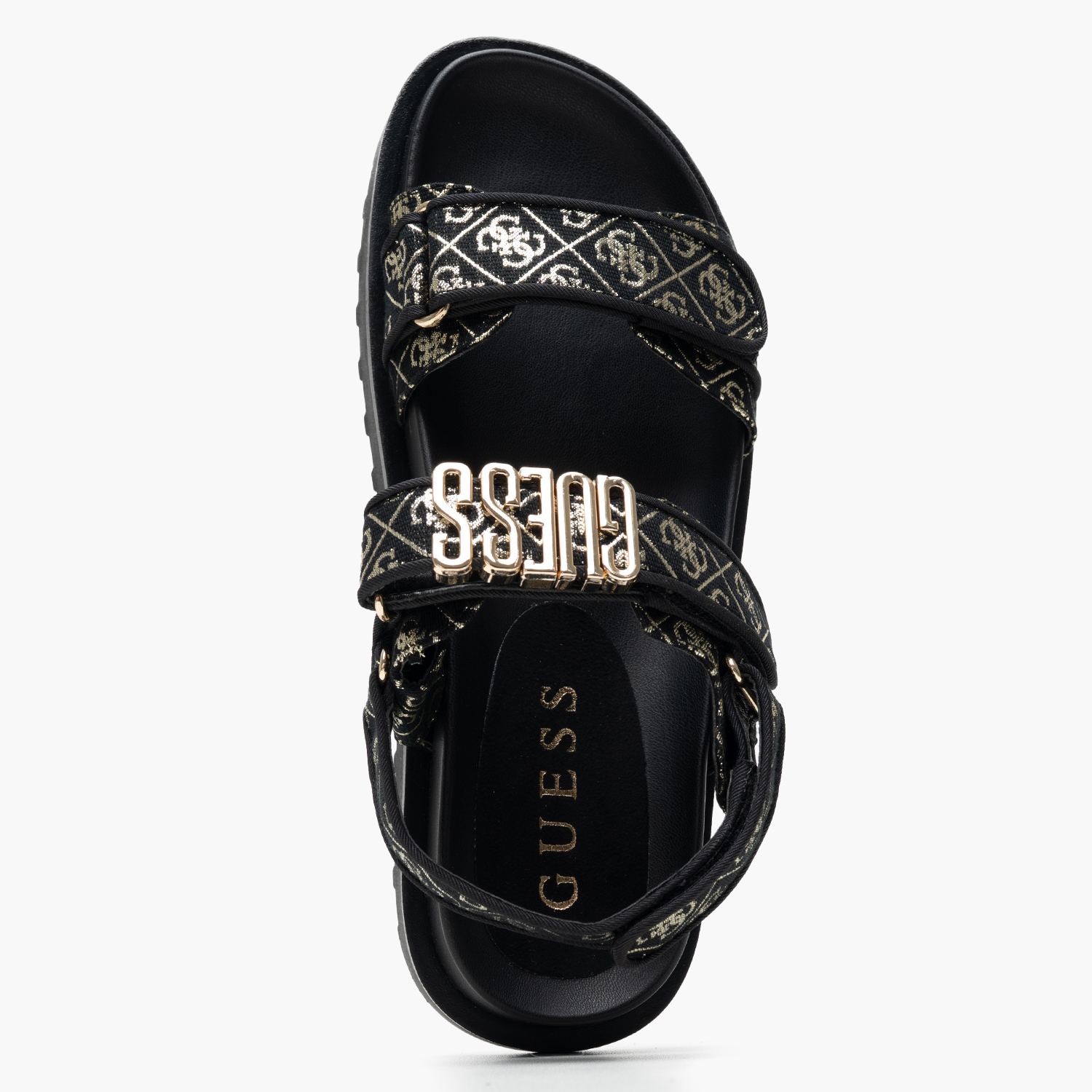 Γυναικεία Flats Fabelis Μαύρο Ύφασμα Guess