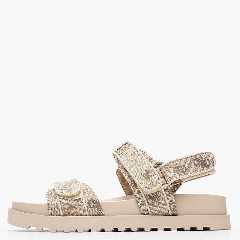 Women Flats Fadison Beige Fabric Guess