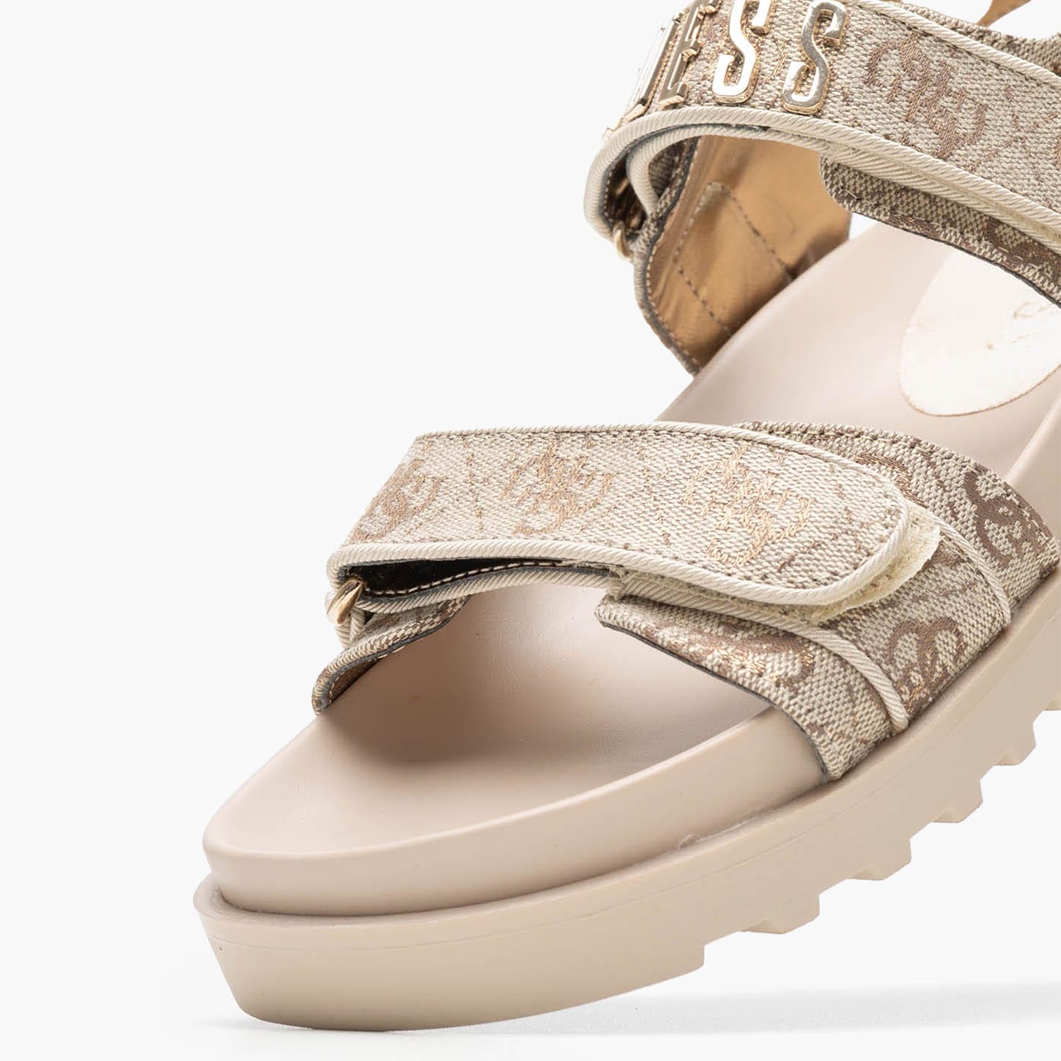 Γυναικεία Flats Fadison Μπεζ Ύφασμα Guess