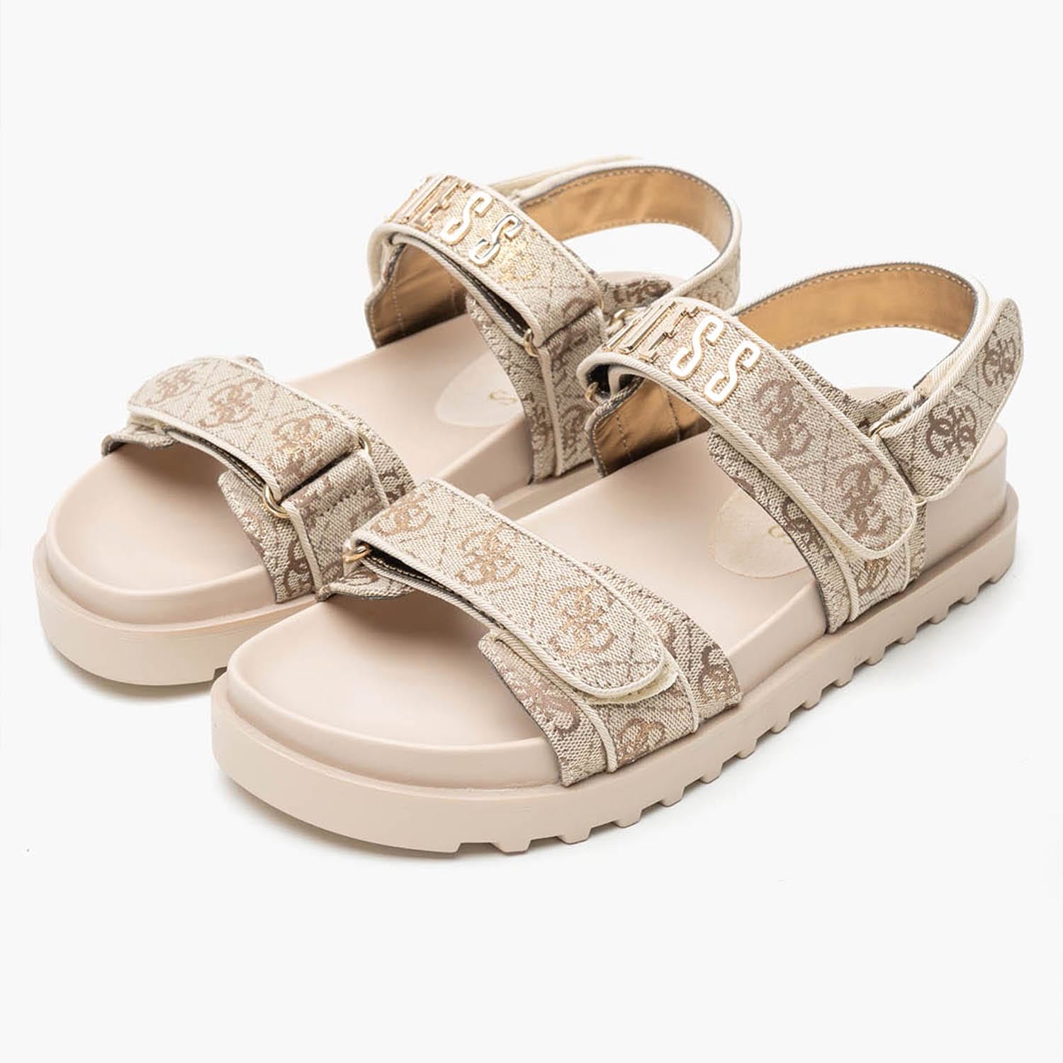 Γυναικεία Flats Fadison Μπεζ Ύφασμα Guess Γυναικεία Flats Fadison Μπεζ Ύφασμα Guess