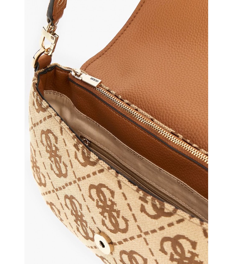 Γυναικείες Τσάντες Flap.Circe Μπεζ Ύφασμα Guess Γυναικείες Τσάντες Flap.Circe Μπεζ Ύφασμα Guess