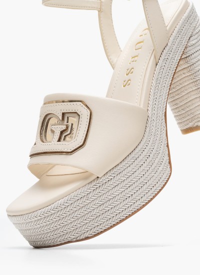 Ανδρικά Παπούτσια Casual Elba.B Άσπρο Δέρμα Guess