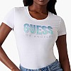 Γυναικείες Μπλούζες - Τοπ Glitter.Degrade Άσπρο Βαμβάκι Guess Γυναικείες Μπλούζες - Τοπ Glitter.Degrade Άσπρο Βαμβάκι Guess