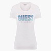 Γυναικείες Μπλούζες - Τοπ Glitter.Degrade Άσπρο Βαμβάκι Guess Γυναικείες Μπλούζες - Τοπ Glitter.Degrade Άσπρο Βαμβάκι Guess