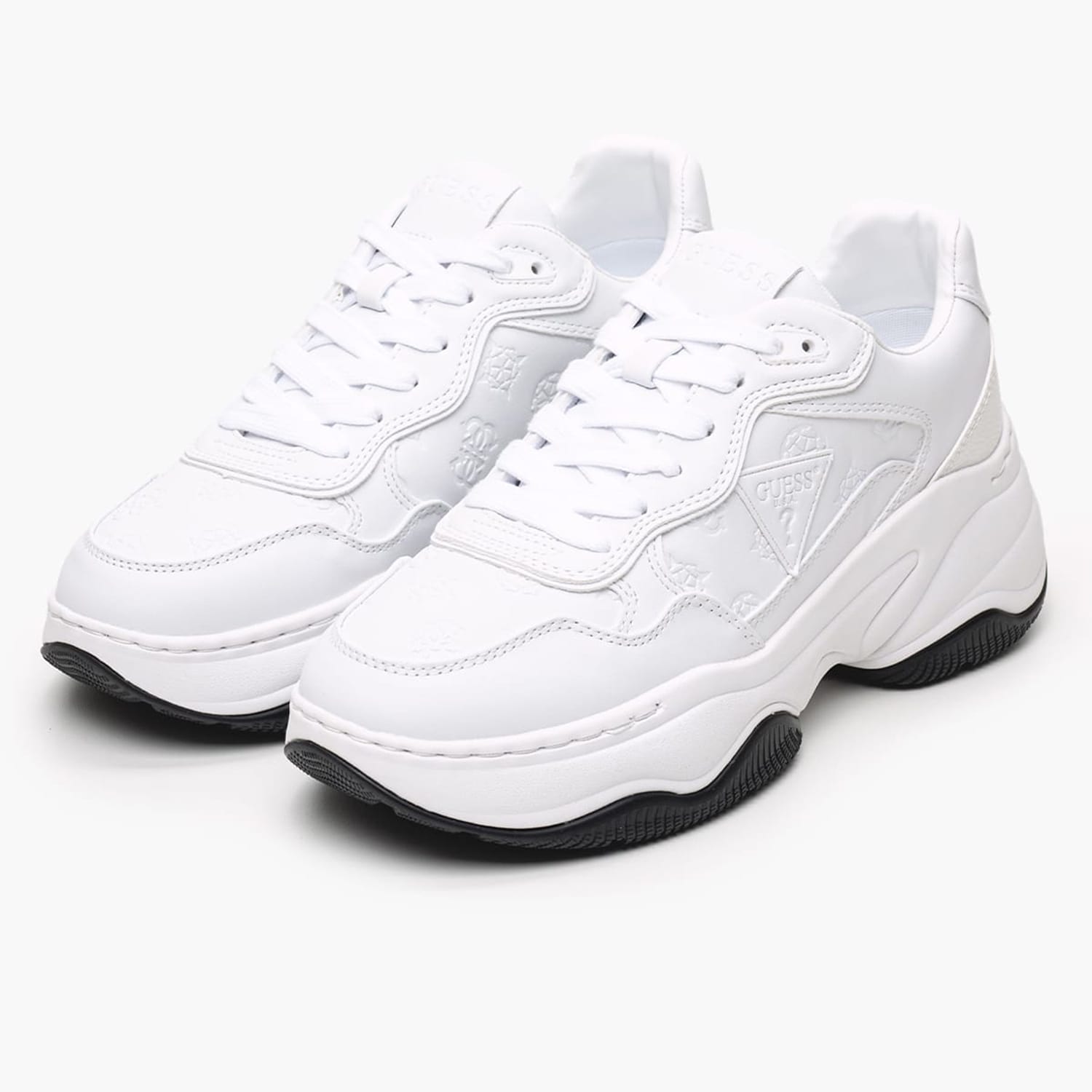 Women Casual Shoes Hapyy White ECOleather Guess