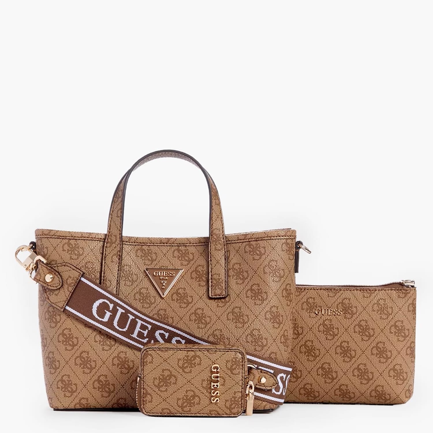 Γυναικείες Τσάντες Latona.Tote Μπεζ ECOleather Guess