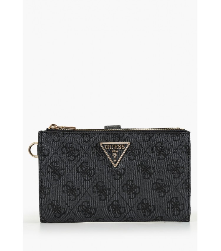 Γυναικεία Πορτοφόλια Laurel.Dbl Γκρι ECOleather Guess Γυναικεία Πορτοφόλια Laurel.Dbl Γκρι ECOleather Guess