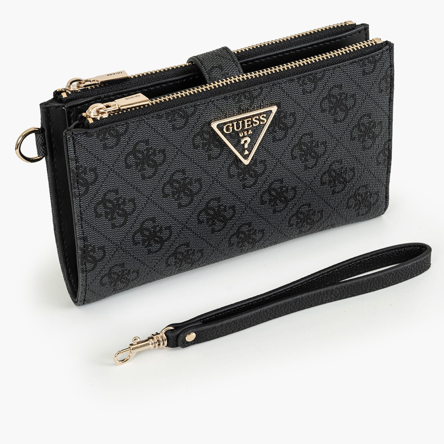 Γυναικεία Πορτοφόλια Laurel.Dbl Γκρι ECOleather Guess Γυναικεία Πορτοφόλια Laurel.Dbl Γκρι ECOleather Guess