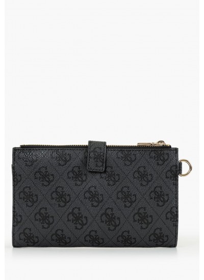 Γυναικεία Πορτοφόλια Laurel.Dbl Γκρι ECOleather Guess