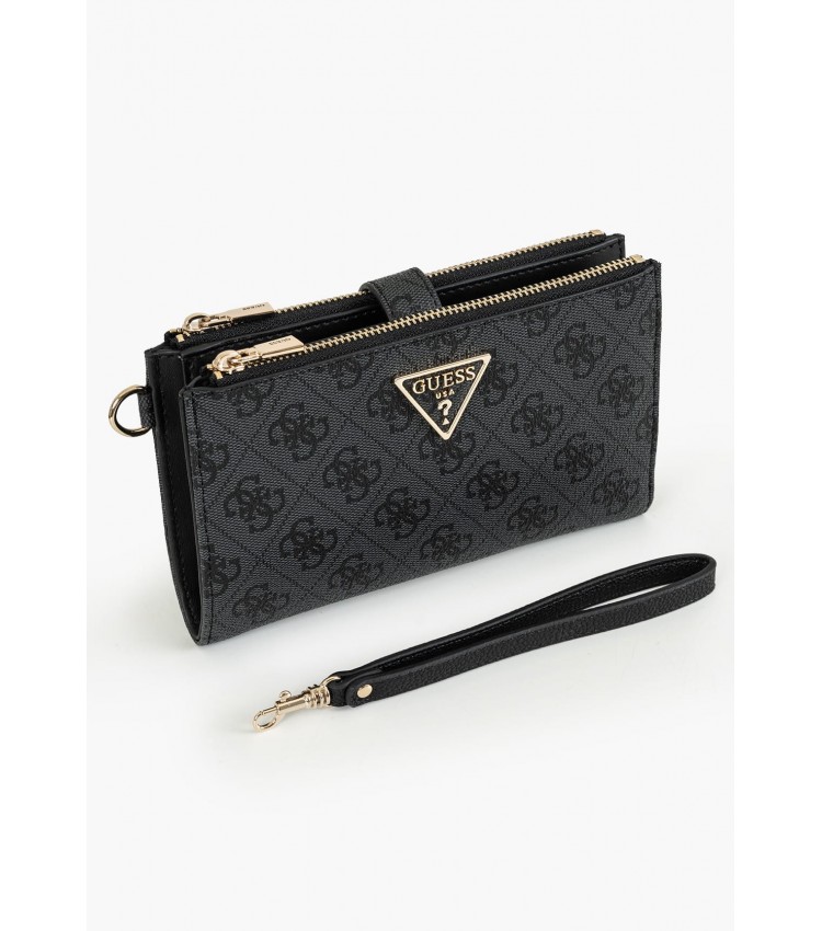 Γυναικεία Πορτοφόλια Laurel.Dbl Γκρι ECOleather Guess Γυναικεία Πορτοφόλια Laurel.Dbl Γκρι ECOleather Guess