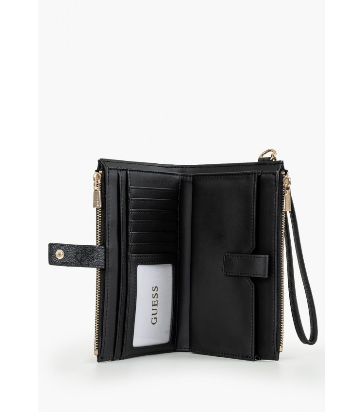 Γυναικεία Πορτοφόλια Laurel.Dbl Γκρι ECOleather Guess Γυναικεία Πορτοφόλια Laurel.Dbl Γκρι ECOleather Guess