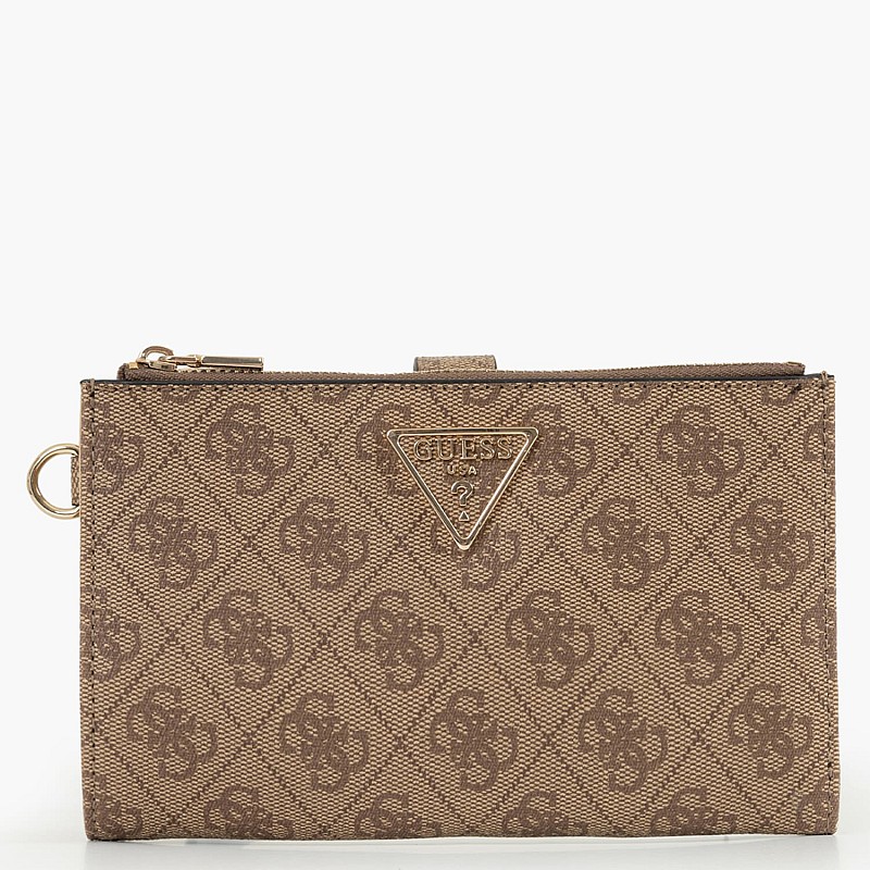 Γυναικεία Πορτοφόλια Laurel.Dbl Μπεζ ECOleather Guess