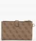Γυναικεία Πορτοφόλια Laurel.Dbl Μπεζ ECOleather Guess Γυναικεία Πορτοφόλια Laurel.Dbl Μπεζ ECOleather Guess